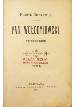 Pan wołodyjowski Tom 1 1891 r.