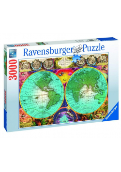 Puzzle 3000 Antyczna mapa świata