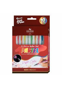 Długopisy żelowe pastel 10 kolorów