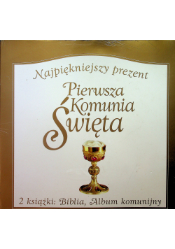 Pierwsza Komunia Święta 2 książki Biblia Album komunijny