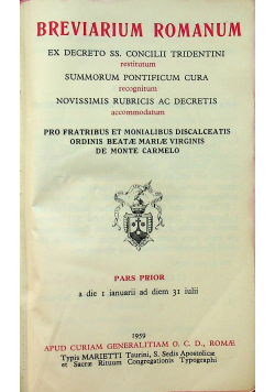 Breviarium Romanum Pars Hiemalis 1931 r.
