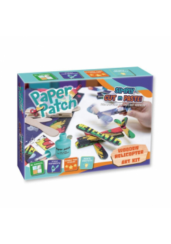 Zestaw kreatywny Strigo do Decoupage Ppaper Patch drewniany helikopter