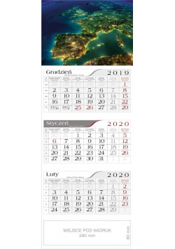 Kalendarz 2020 Trójdzielny Europa CRUX