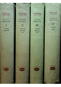 Goethe Dzieła wybrane Tom I do IV
