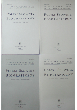 Polski Słownik Biograficzny Tom XLVI Zeszyty 1-4