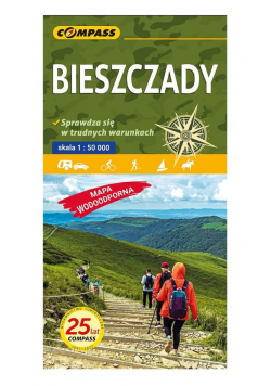 Bieszczady Mapa wodoodporna
