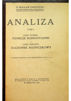 Analiza Tom I  1925 r