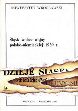 Śląsk wobec wojny polsko - niemieckiej 1993 r.