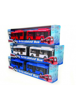Autobus przegubowy 1:48 niebieski