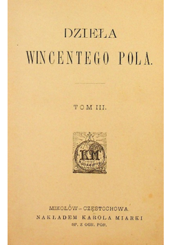 Dzieła Wincentego Pola Tom III 1930 r.