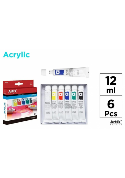 Farba akrylowa 12ml 6 kolorów