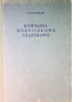 Równania różniczkowe cząstkowe