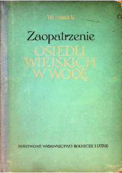 Zaopatrzenie osiedli wiejskich w wodę