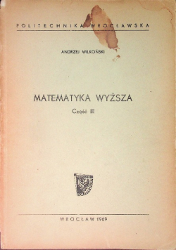 Matematyka wyższa Część III