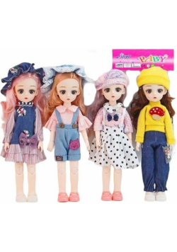 Lalka stylowa zginane ręce i nogi 29cm MIX