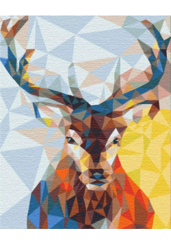 Malowanie po numerach BRUSHME 40x50 cm Jeleń w kalejdoskopie