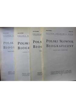 Polski słownik biograficzny tom XXXVIII 4 zeszyty