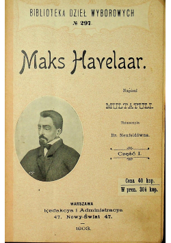 Maks Havelaar część I 1903r