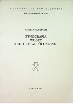 Etnografia wobec kultury współczesnej