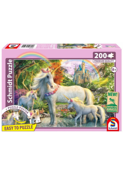 Puzzle 200 PQ Rodzina Jednorożców