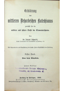 Erklärung des mittleren deharbefchen Katechismus 1903 r