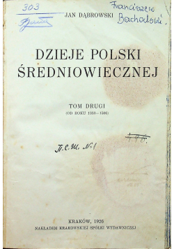 Dzieje Polski Średniowiecznej 1926 r.