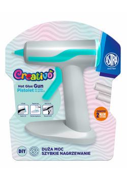 Pistolet do kleju na gorąco Astra Creativo 30W podstawka magnetyczna + 2 kleje