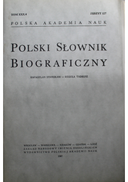 Polski słownik biograficzny tom XXX Zeszyt 127