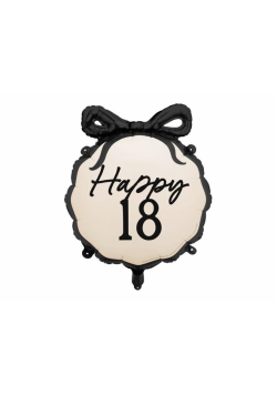 Balon foliowy pastylka Happy 18 47,5x45cm