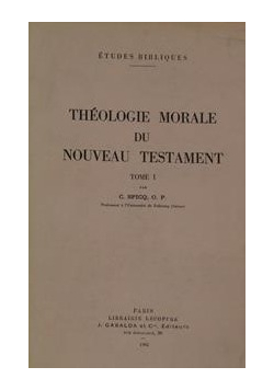 Theologie morale du Nouveau Testament