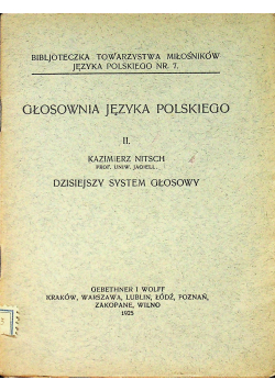 Głosowania języka polskiego tom II 1925r
