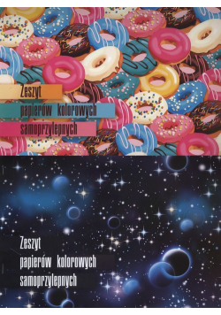 Zeszyt papierów kolorowych samoprzylepnych B4 8 kartek 25 sztuk mix
