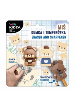 Gumka i temperówka Miś KIDEA
