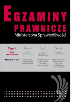 Egzaminy prawnicze MS Testy z komentarzem t.1