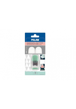Temperówko-gumka Capsule Silver + 2 gumki MILAN