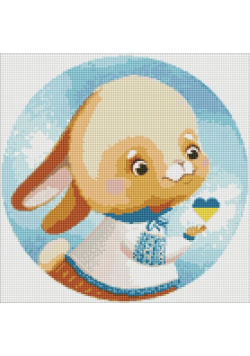 Diamentowa mozaika - Króliczek 40x40cm