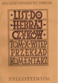 List do hebrajczyków tom X