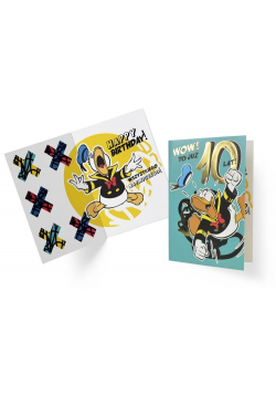 Karnet B6 DS-025 Urodziny 10 Kaczor Donald