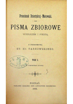 Dzierżykraj-Morawski Pisma zbiorowe 1882 r.