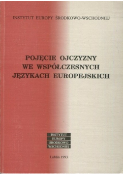 Pojęcie ojczyzny we współczesnych językach europejskich