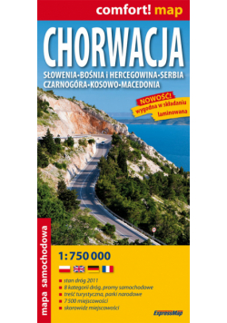 Chorwacja mapa samochodowa 1:750 000