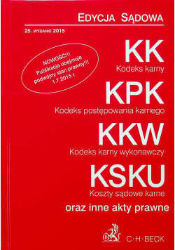 Edycja Sądowa Kodeks karny Kodeks postępowania karnego