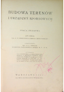 Budowa terenów i urządzeń sportowych 1928 r.