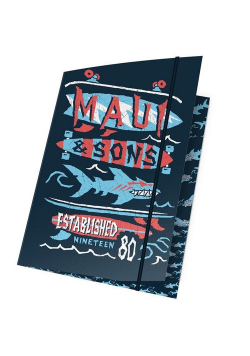 Teczka z gumką A4 Maui and Sons granatowo-czerwona 15 sztuk