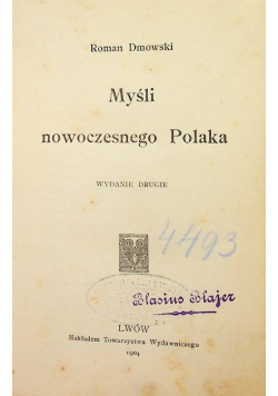 Myśli nowoczesnego Polaka 1904 r.