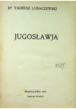 Jugosławja 1921 r.