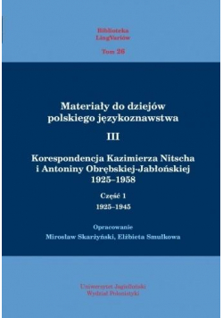 Materiały do dziejów pol. językoznawstwa 3 T.1-2