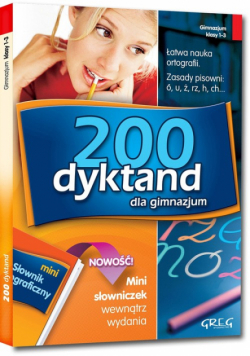 Cygal Krystyna - 200 dyktand dla gimnazjum + mini słowniczek