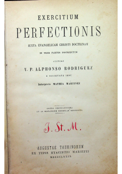 Exercitium Perfectionis 1879 r.