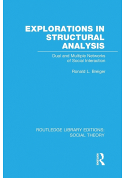 Explorations in Structural Analysis (RLE Social Theory)